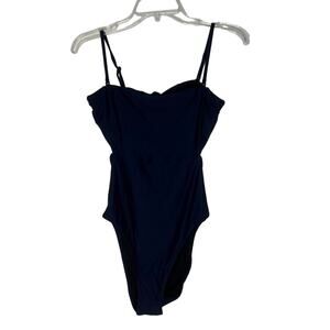 J Crew Women's Navy One-Piece Swimsuit Size 6 Classic Beachwear Minimalist Style